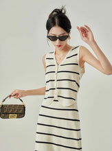 Load image into Gallery viewer, Chic Stripe Terno Knitted Skirt #9503
