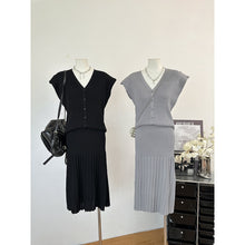 Load image into Gallery viewer, Knitted Pleated Terno Skirt #7352
