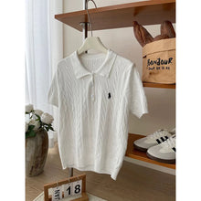 Load image into Gallery viewer, Embroidery Collar Knitted Top #5691
