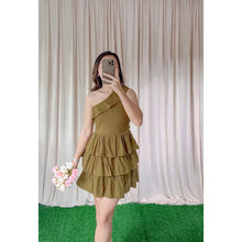 Load image into Gallery viewer, Tulip Ruffle Layered One Shoulder Mini Dress
