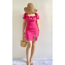 Load image into Gallery viewer, Mia Puff Sleeves Ruched Dress
