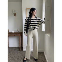 Load image into Gallery viewer, Longsleeve Stripe Knitted Terno Pants #5512
