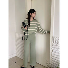 Load image into Gallery viewer, Longsleeve Stripe Knitted Terno Pants #5512
