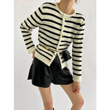 Load image into Gallery viewer, Longsleeve Stripe Blazer Cardigan #5673
