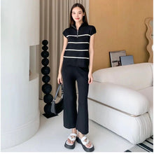 Load image into Gallery viewer, Korean Knitted Terno Pants With Zipper #9715
