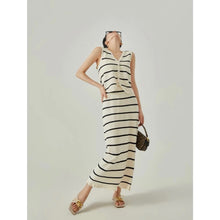 Load image into Gallery viewer, Chic Stripe Terno Knitted Skirt #9503
