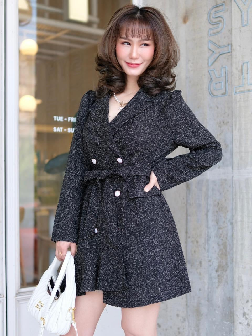 Longsleeves Blazer Style Dress