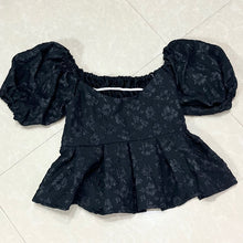 Load image into Gallery viewer, Trixie Puff Sleeve Peplum Top
