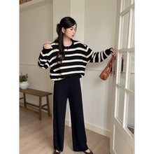 Load image into Gallery viewer, Longsleeve Stripe Knitted Terno Pants #5512
