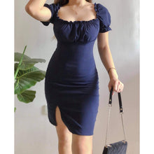 Load image into Gallery viewer, Mia Puff Sleeves Ruched Dress
