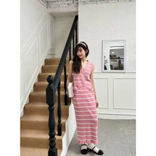 Load image into Gallery viewer, Chic Stripe Terno Knitted Skirt #9503
