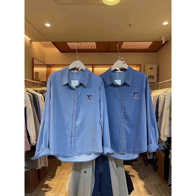 Denim Polo Top #7555