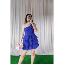 Load image into Gallery viewer, Tulip Ruffle Layered One Shoulder Mini Dress
