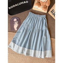 Load image into Gallery viewer, Garterize Plain Denim Skirt #5073
