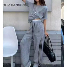 Load image into Gallery viewer, BKK Round Neck &amp; Waist Pants Set 0668
