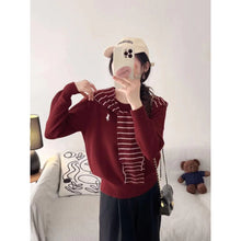 Load image into Gallery viewer, Longsleeve Knitted Top w/ Cape #V5037
