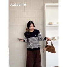 Load image into Gallery viewer, Stripe Longsleeve Knitted Top #A2870-1

