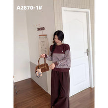 Load image into Gallery viewer, Stripe Longsleeve Knitted Top #A2870-1

