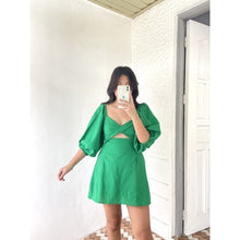 Load image into Gallery viewer, Courtney Twisted Puff Sleeve Dress
