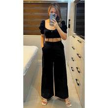 Load image into Gallery viewer, Puff Sleeves Top and Pants Set
