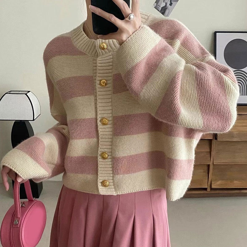 Stripes Knitted Cardigan