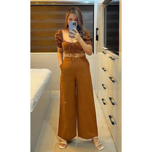 Load image into Gallery viewer, Puff Sleeves Top and Pants Set
