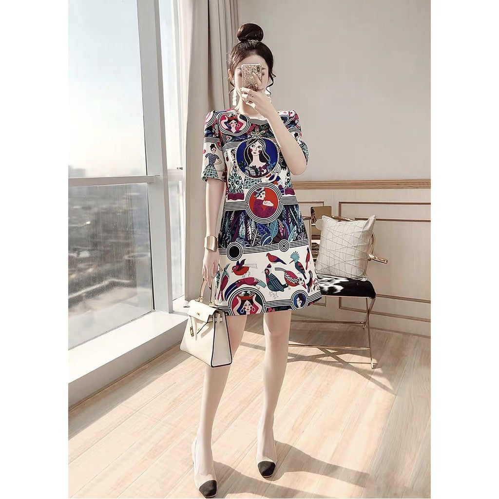 Lady Bird Floral Printed Dress #A2484