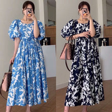 Load image into Gallery viewer, Puff Sleeves Korean Maxi Dress #9956
