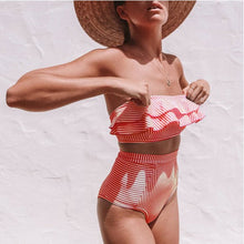 Load image into Gallery viewer, Ruffled Highwaist Swimsuit
