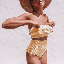 Load image into Gallery viewer, Ruffled Highwaist Swimsuit
