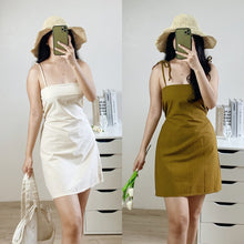 Load image into Gallery viewer, Self-tie String Linen Dress
