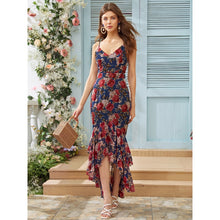 Load image into Gallery viewer, Ruffle Hem Floral Dress #A2710
