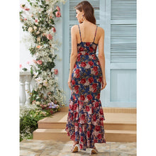 Load image into Gallery viewer, Ruffle Hem Floral Dress #A2710
