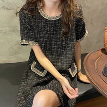 Load image into Gallery viewer, Tweed Korean Dress #6631
