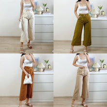 Load image into Gallery viewer, Double Buttons Linen Wide Leg Pants
