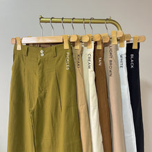 Load image into Gallery viewer, Double Buttons Linen Wide Leg Pants
