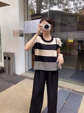 Load image into Gallery viewer, Big Stripe Knitted Top #9133
