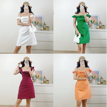 Load image into Gallery viewer, Ruffled Strap Linen Dress
